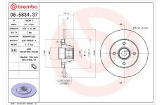 Brzdový kotouč BREMBO 08.5834.37