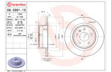 Brzdový kotúč BREMBO 08.5891.10