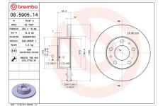 Brzdový kotouč BREMBO 08.5905.14