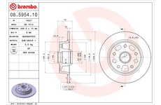 Brzdový kotouč BREMBO 08.5954.10