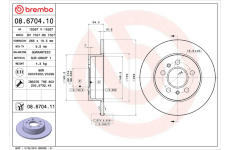 Brzdový kotouč BREMBO 08.6704.10