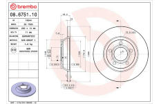 Brzdový kotúč BREMBO 08.6751.10