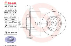 Brzdový kotúč BREMBO 08.6768.11