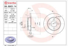 Brzdový kotúč BREMBO 08.6903.14