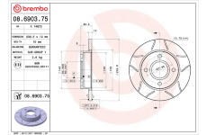 Brzdový kotouč BREMBO 08.6903.75