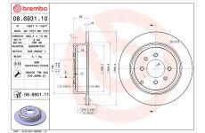 Brzdový kotouč BREMBO 08.6931.11