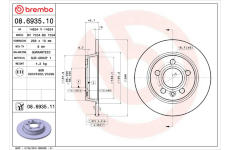 Brzdový kotouč BREMBO 08.6935.11