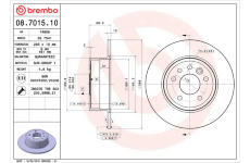 Brzdový kotúč BREMBO 08.7015.10