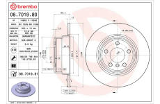 Brzdový kotouč BREMBO 08.7019.81