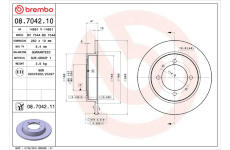 Brzdový kotúč BREMBO 08.7042.10