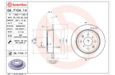 Brzdový kotouč BREMBO 08.7104.14