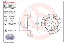 Brzdový kotouč BREMBO 08.7104.75