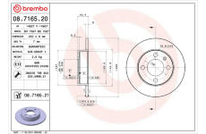 Brzdový kotouč BREMBO 08.7165.20