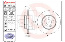 Brzdový kotouč BREMBO 08.7211.21