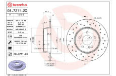 Brzdový kotouč BREMBO 08.7211.2X