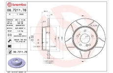 Brzdový kotouč BREMBO 08.7211.76