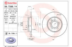 Brzdový kotouč BREMBO 08.7288.11