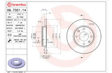 Brzdový kotouč BREMBO 08.7351.14