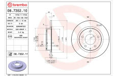 Brzdový kotúč BREMBO 08.7352.11