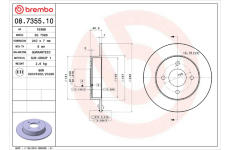 Brzdový kotouč BREMBO 08.7355.10