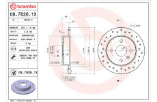 Brzdový kotouč BREMBO 08.7626.1X