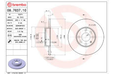 Brzdový kotouč BREMBO 08.7637.10