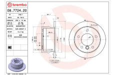 Brzdový kotouč BREMBO 08.7724.20