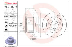 Brzdový kotúč BREMBO 08.7725.10