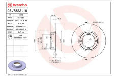 Brzdový kotouč BREMBO 08.7822.10