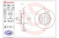 Brzdový kotouč BREMBO 08.7861.10