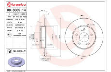 Brzdový kotouč BREMBO 08.8065.14