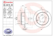 Brzdový kotouč BREMBO 08.8316.20