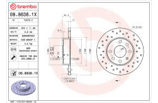 Brzdový kotouč BREMBO 08.8638.1X