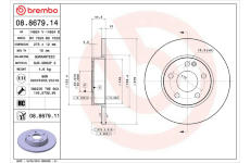 Brzdový kotouč BREMBO 08.8679.11