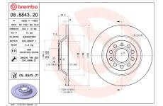 Brzdový kotouč BREMBO 08.8843.20