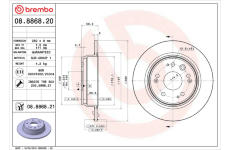 Brzdový kotouč BREMBO 08.8868.20