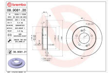 Brzdový kotouč BREMBO 08.9081.21