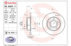 Brzdový kotouč BREMBO 08.9084.11