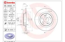 Brzdový kotúč BREMBO 08.9092.11