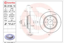 Brzdový kotúč BREMBO 08.9139.10