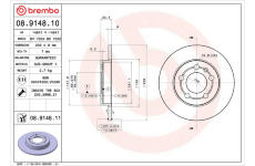 Brzdový kotúč BREMBO 08.9148.11