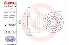 Brzdový kotouč BREMBO 08.9148.1X