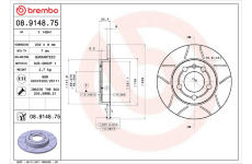 Brzdový kotouč BREMBO 08.9148.75