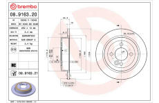 Brzdový kotouč BREMBO 08.9163.21