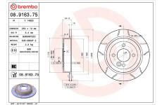 Brzdový kotouč BREMBO 08.9163.75