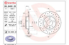 Brzdový kotouč BREMBO 08.9460.3X