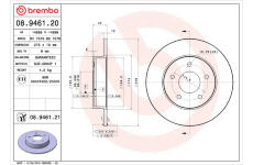 Brzdový kotouč BREMBO 08.9461.20