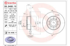 Brzdový kotouč BREMBO 08.9488.11