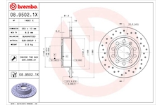 Brzdový kotouč BREMBO 08.9502.1X