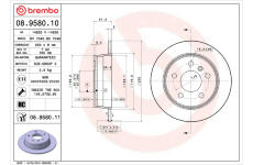 Brzdový kotouč BREMBO 08.9580.10